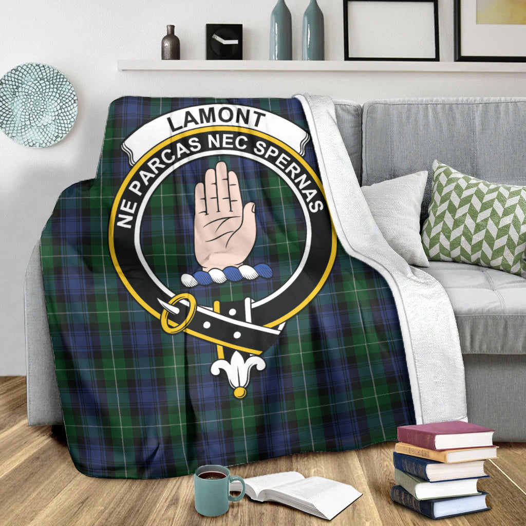 lamont-2-tartab-blanket-with-family-crest