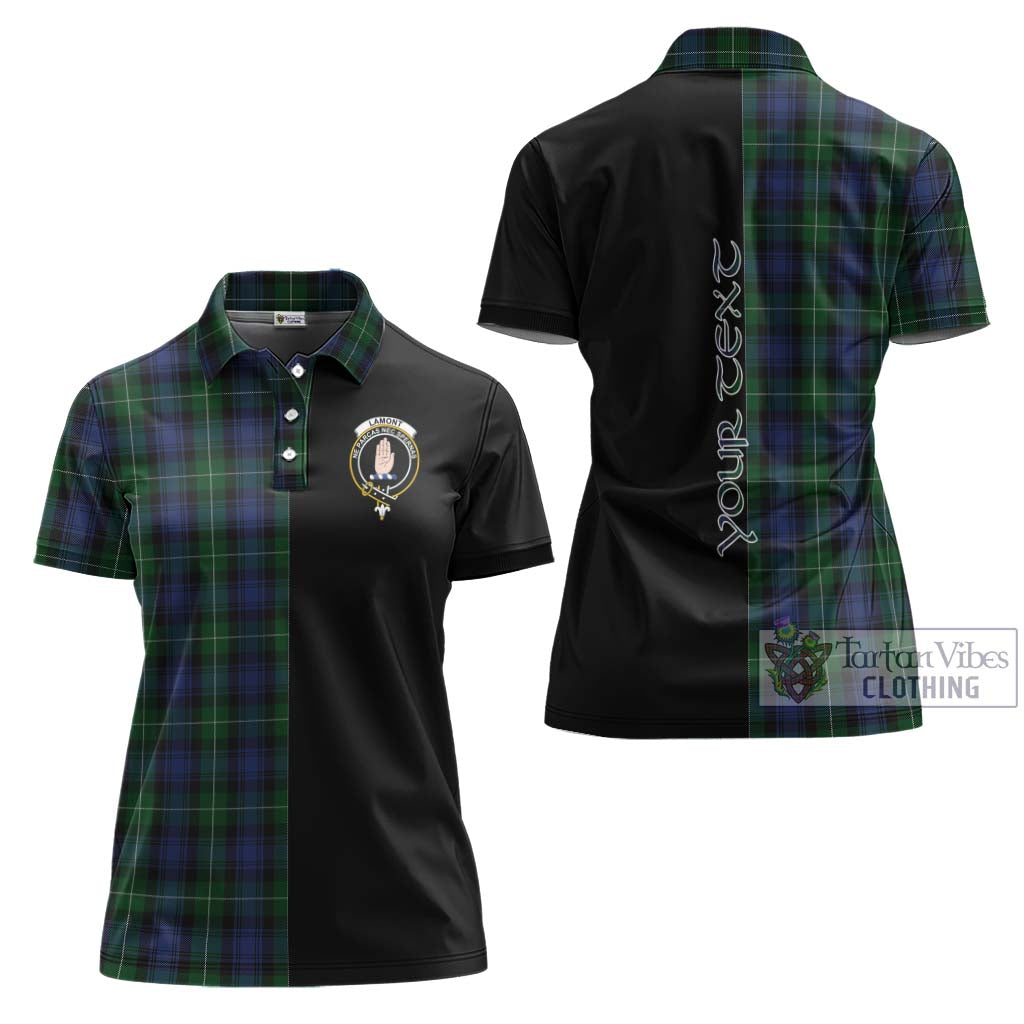 Tartan Vibes Clothing Lamont #2 Tartan Women's Polo Shirt with Family Crest and Half Of Me Style