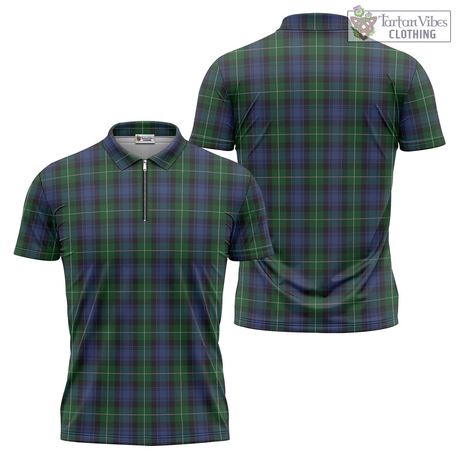 Tartan Vibes Clothing Lamont #2 Tartan Zipper Polo Shirt