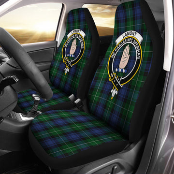 Lamont #2 Tartan Car Seat Cover with Family Crest