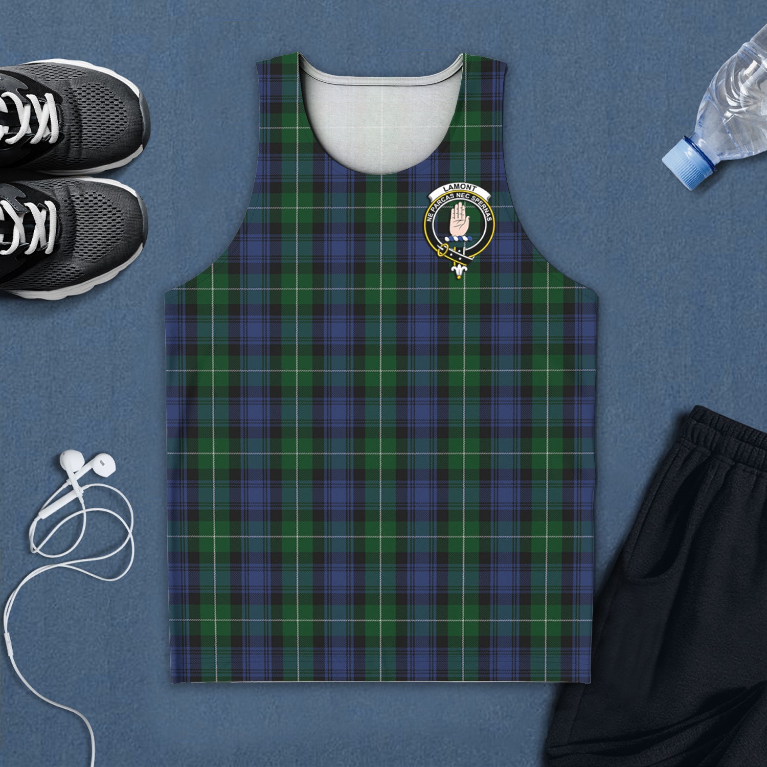 lamont-2-tartan-mens-tank-top-with-family-crest