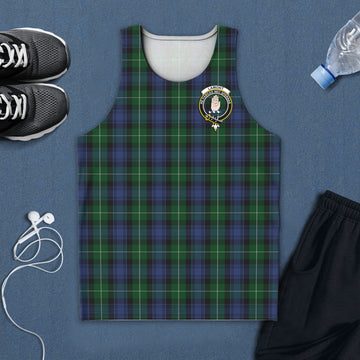 Lamont #2 Tartan Mens Tank Top with Family Crest