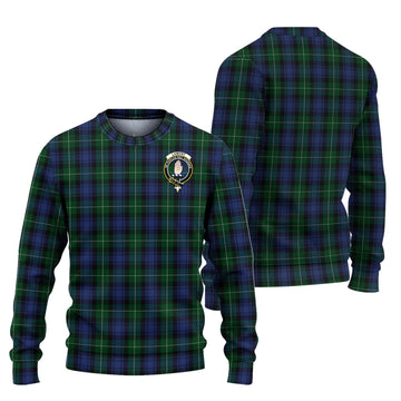 Lamont #2 Tartan Knitted Sweater with Family Crest