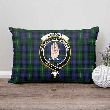 Lamont #2 Tartan Pillow Cover with Family Crest