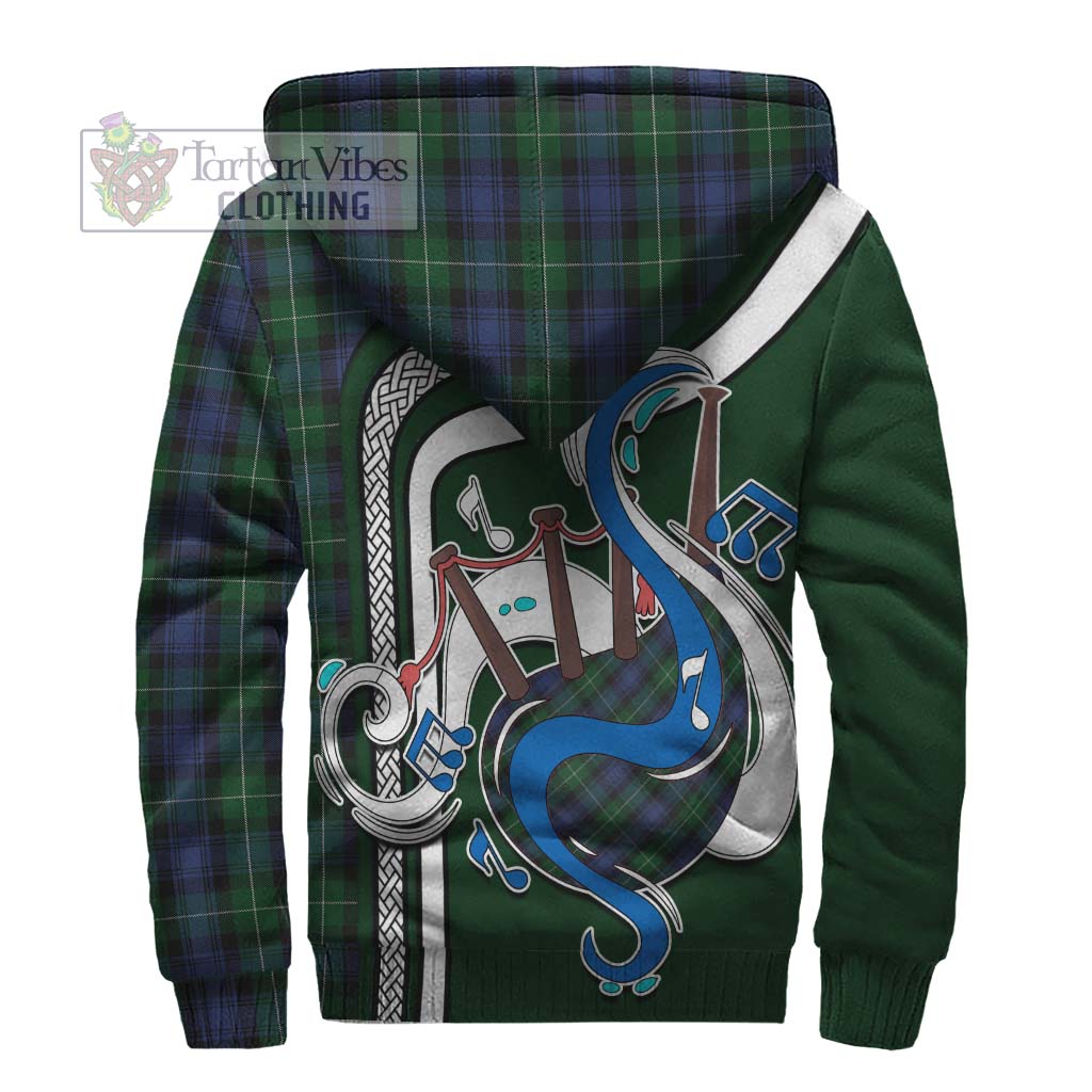 Tartan Vibes Clothing Lamont #2 Tartan Sherpa Hoodie with Epic Bagpipe Style