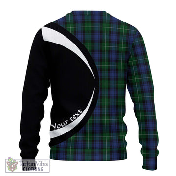 Lamont #2 Tartan Knitted Sweater with Family Crest Circle Style