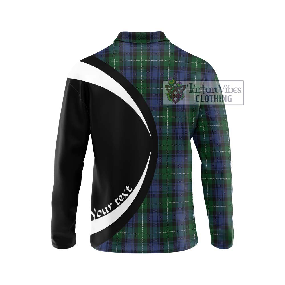 Tartan Vibes Clothing Lamont #2 Tartan Long Sleeve Polo Shirt with Family Crest Circle Style