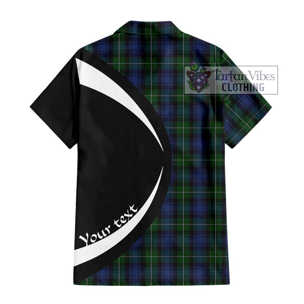 Tartan Vibes Clothing Lamont #2 Tartan Short Sleeve Button Up with Family Crest Circle Style