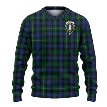 Lamont #2 Tartan Knitted Sweater with Family Crest