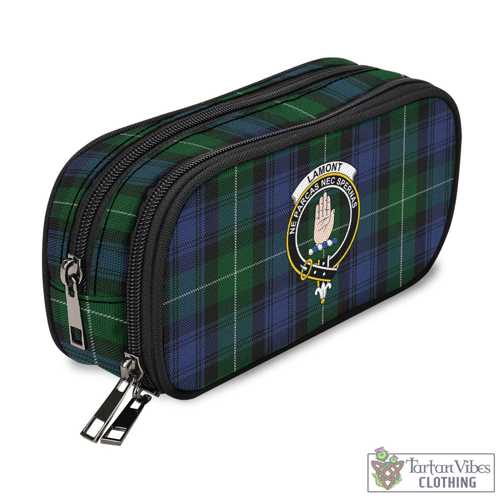 Tartan Vibes Clothing Lamont #2 Tartan Pen and Pencil Case with Family Crest