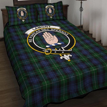 Lamont #2 Tartan Quilt Bed Set with Family Crest