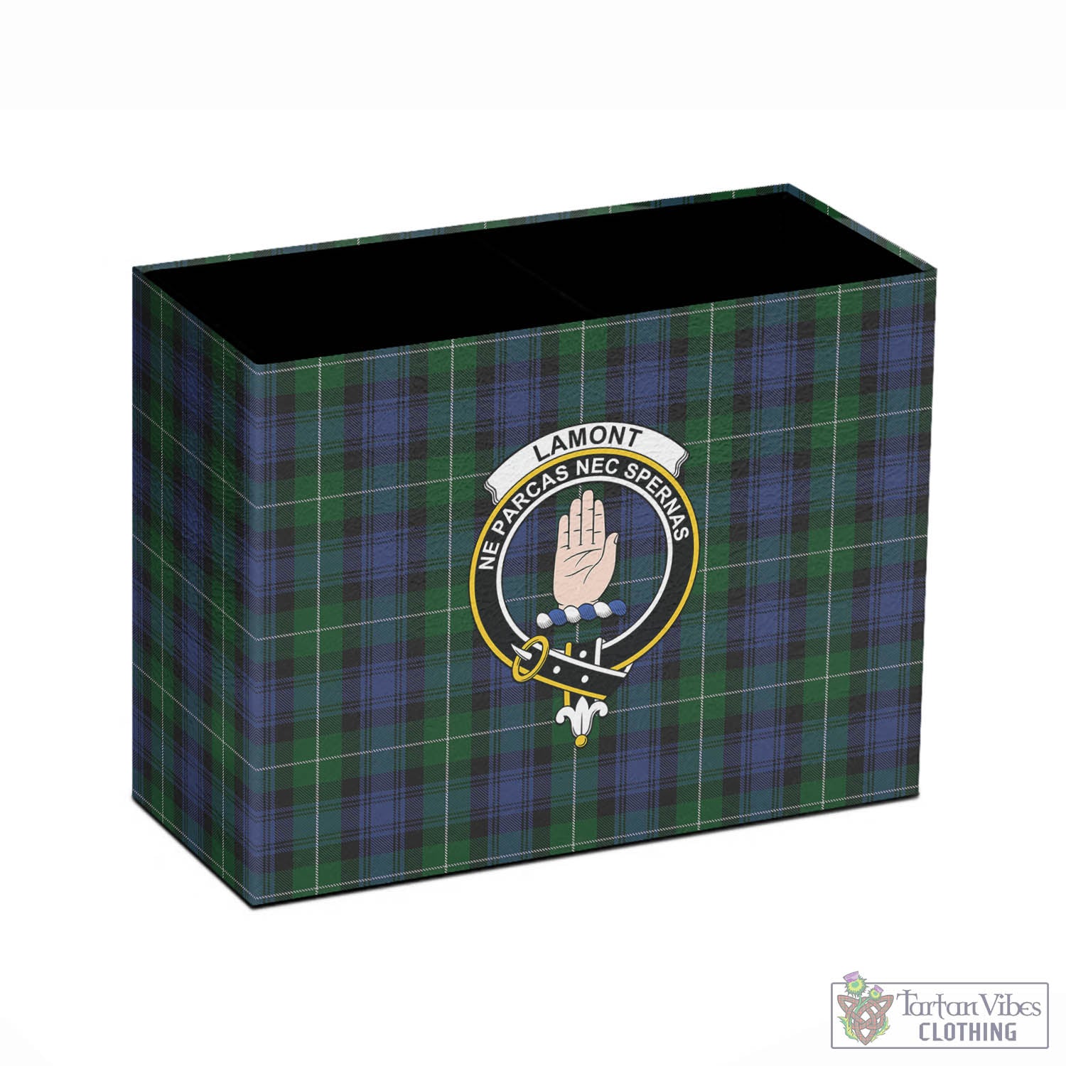 Tartan Vibes Clothing Lamont #2 Tartan Pen Holder with Family Crest