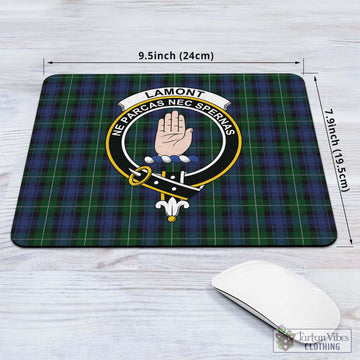 Lamont #2 Tartan Mouse Pad with Family Crest