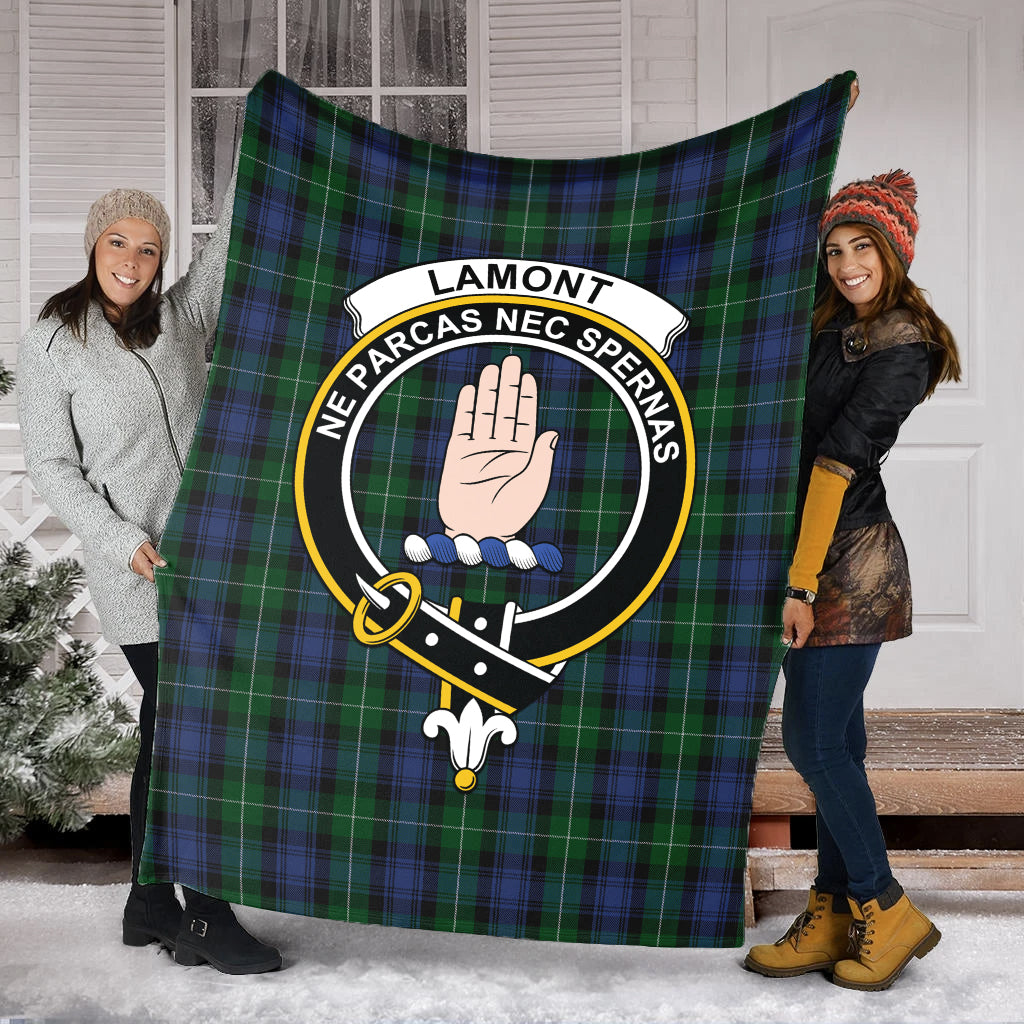 lamont-2-tartab-blanket-with-family-crest