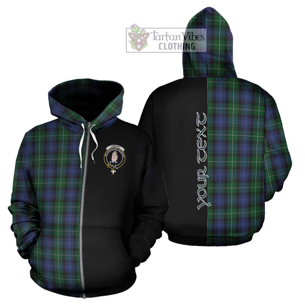 Tartan Vibes Clothing Lamont #2 Tartan Hoodie with Family Crest and Half Of Me Style