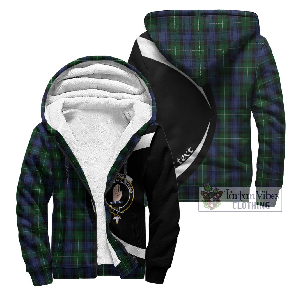 Tartan Vibes Clothing Lamont #2 Tartan Sherpa Hoodie with Family Crest Circle Style