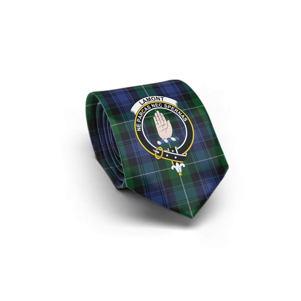 Lamont #2 Tartan Classic Necktie with Family Crest - Tartan Vibes Clothing