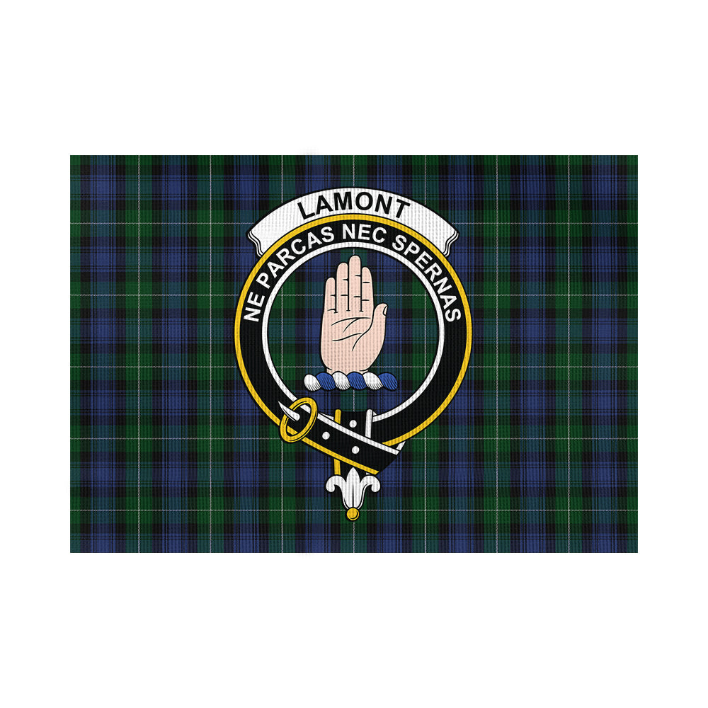 Lamont #2 Tartan Flag with Family Crest - Tartan Vibes Clothing