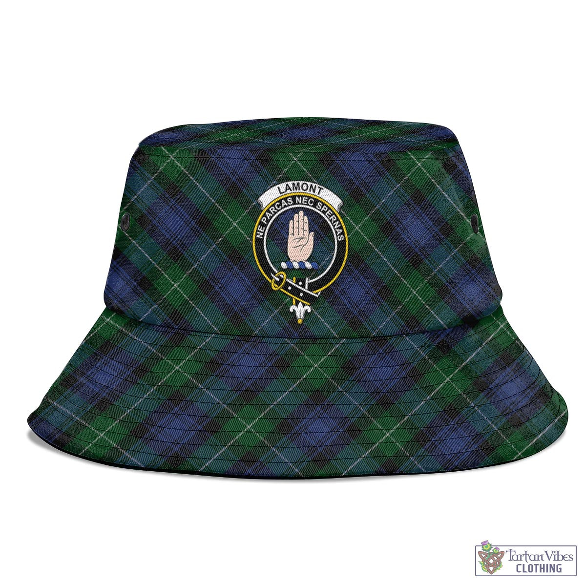 Tartan Vibes Clothing Lamont #2 Tartan Bucket Hat with Family Crest