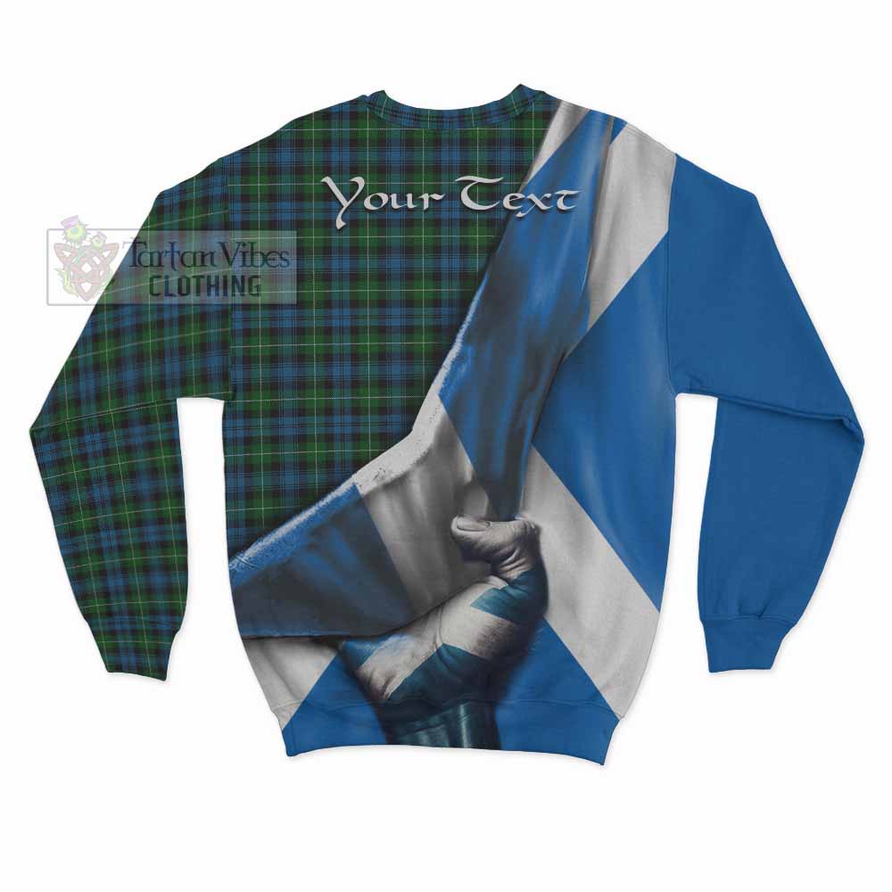 Tartan Vibes Clothing Lamont Tartan Sweatshirt with Family Crest Scotland Patriotic Style