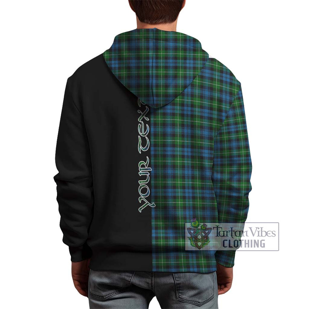 Lamont Tartan Hoodie with Family Crest and Half Of Me Style - Tartanvibesclothing Shop