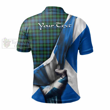 Lamont Tartan Polo Shirt with Family Crest Scotland Patriotic Style