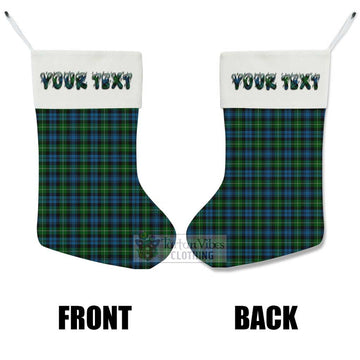 Lamont Tartan Christmas Stocking with Personalized Text