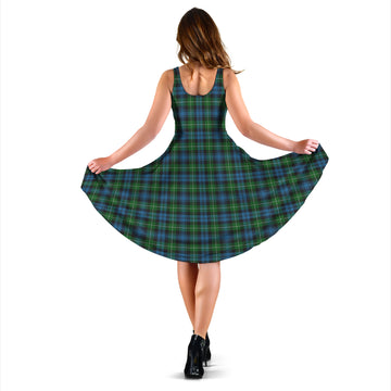 Lamont Tartan Sleeveless Midi Womens Dress