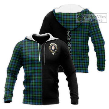 Lamont Tartan Knitted Hoodie with Family Crest and Half Of Me Style