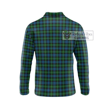 Lamont Tartan Long Sleeve Polo Shirt with Family Crest DNA In Me Style