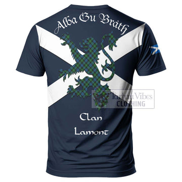 Lamont Tartan Lion Rampant T-Shirt Proudly Display Your Heritage with Alba Gu Brath and Clan Name