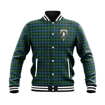 Lamont Tartan Baseball Jacket with Family Crest