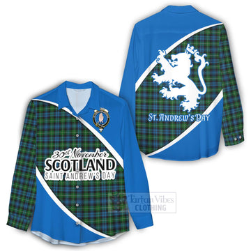 Lamont Family Crest Tartan Women's Casual Shirt Celebrate Saint Andrew's Day in Style