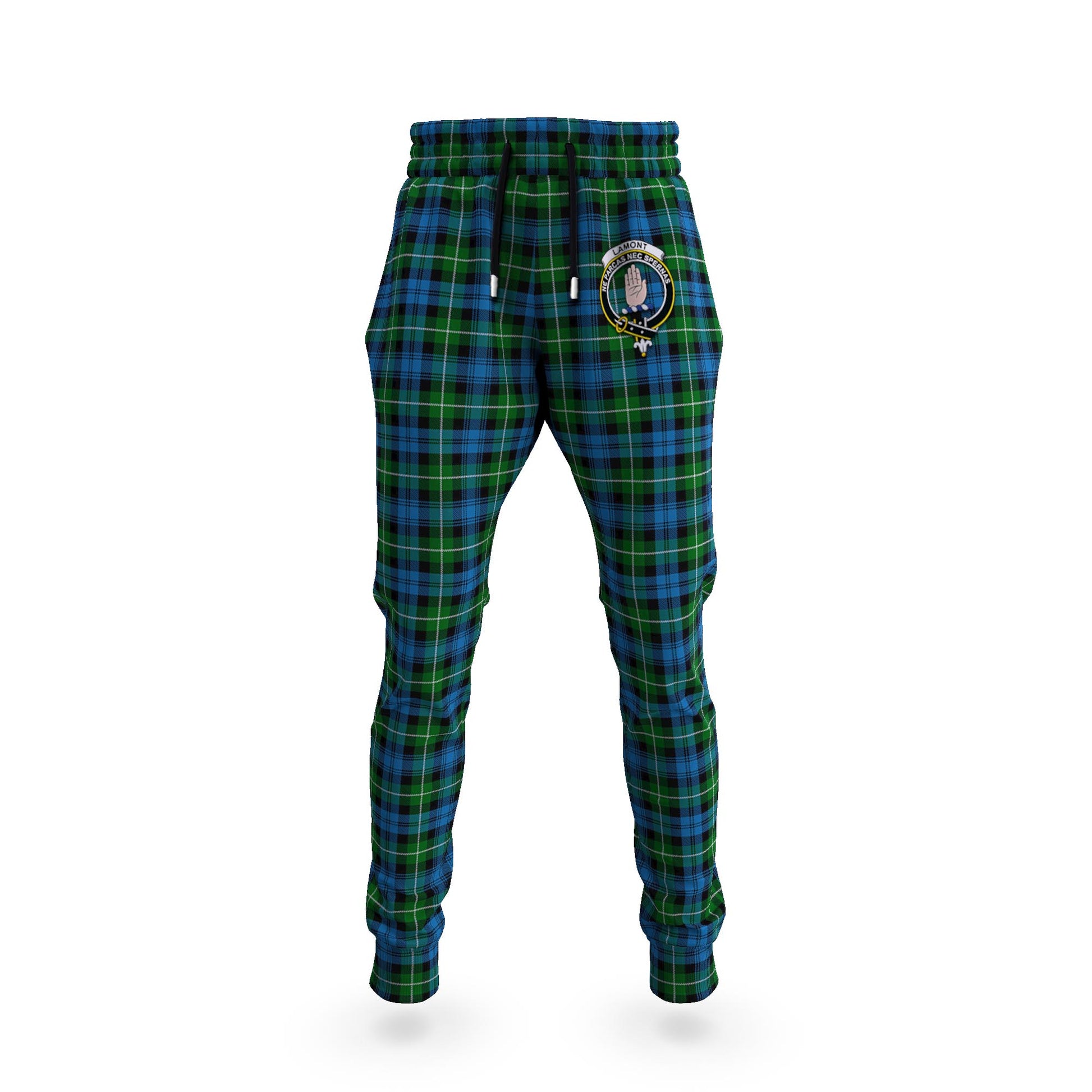 Lamont Tartan Joggers Pants with Family Crest 5XL - Tartan Vibes Clothing