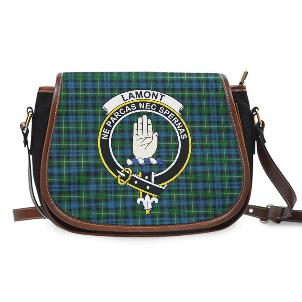 Lamont Tartan Saddle Bag with Family Crest - Tartan Vibes Clothing