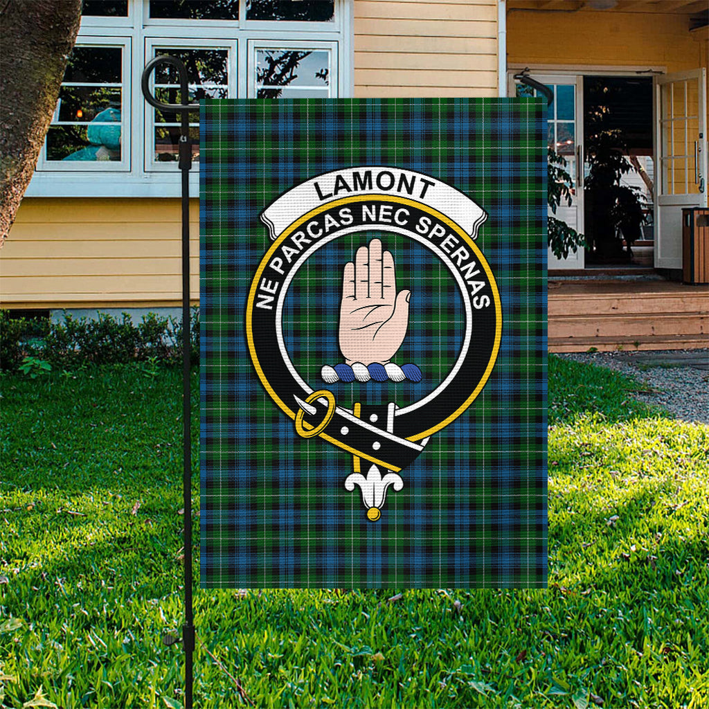 Lamont Tartan Flag with Family Crest - Tartan Vibes Clothing