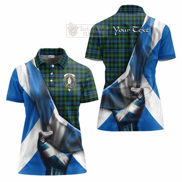 Lamont Tartan Women's Polo Shirt with Family Crest Scotland Patriotic Style