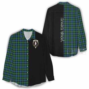 Lamont Tartan Women's Casual Shirt with Family Crest and Half Of Me Style