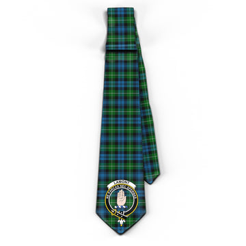 Lamont Tartan Classic Necktie with Family Crest