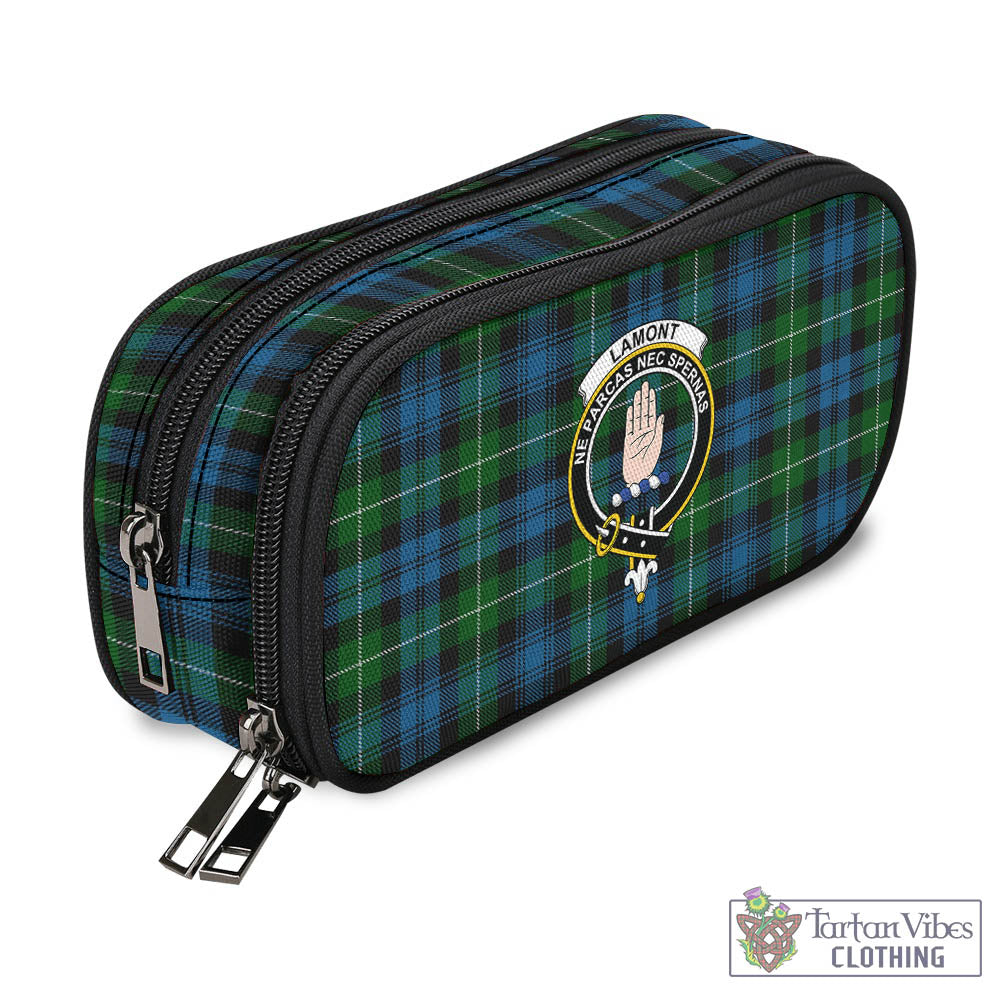 Tartan Vibes Clothing Lamont Tartan Pen and Pencil Case with Family Crest