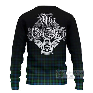 Lamont Tartan Ugly Sweater Featuring Alba Gu Brath Family Crest Celtic Inspired