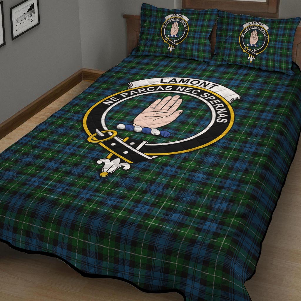 Lamont Tartan Quilt Bed Set with Family Crest - Tartan Vibes Clothing