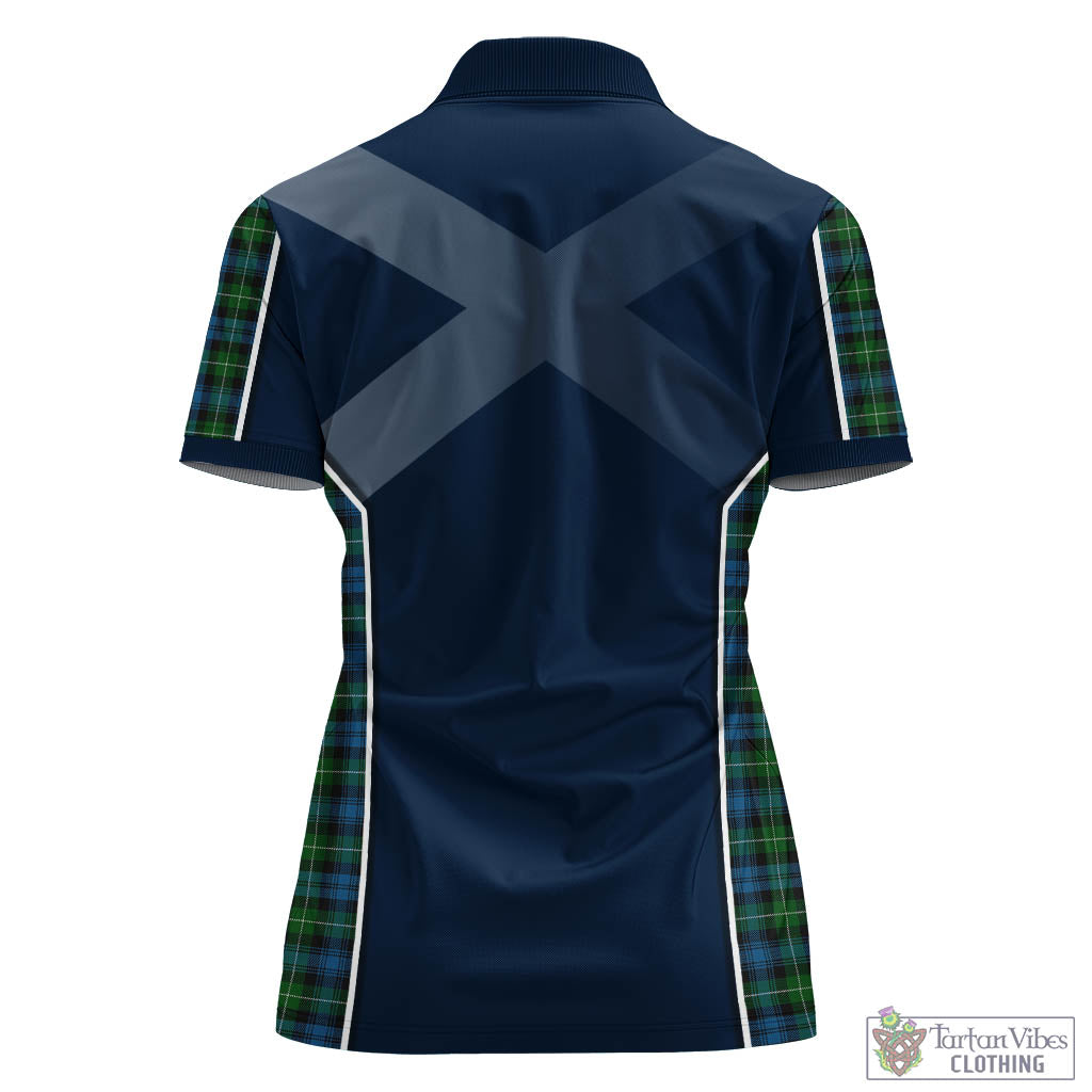 Lamont Tartan Women's Polo Shirt with Family Crest and Lion Rampant Vibes Sport Style - Tartan Vibes Clothing