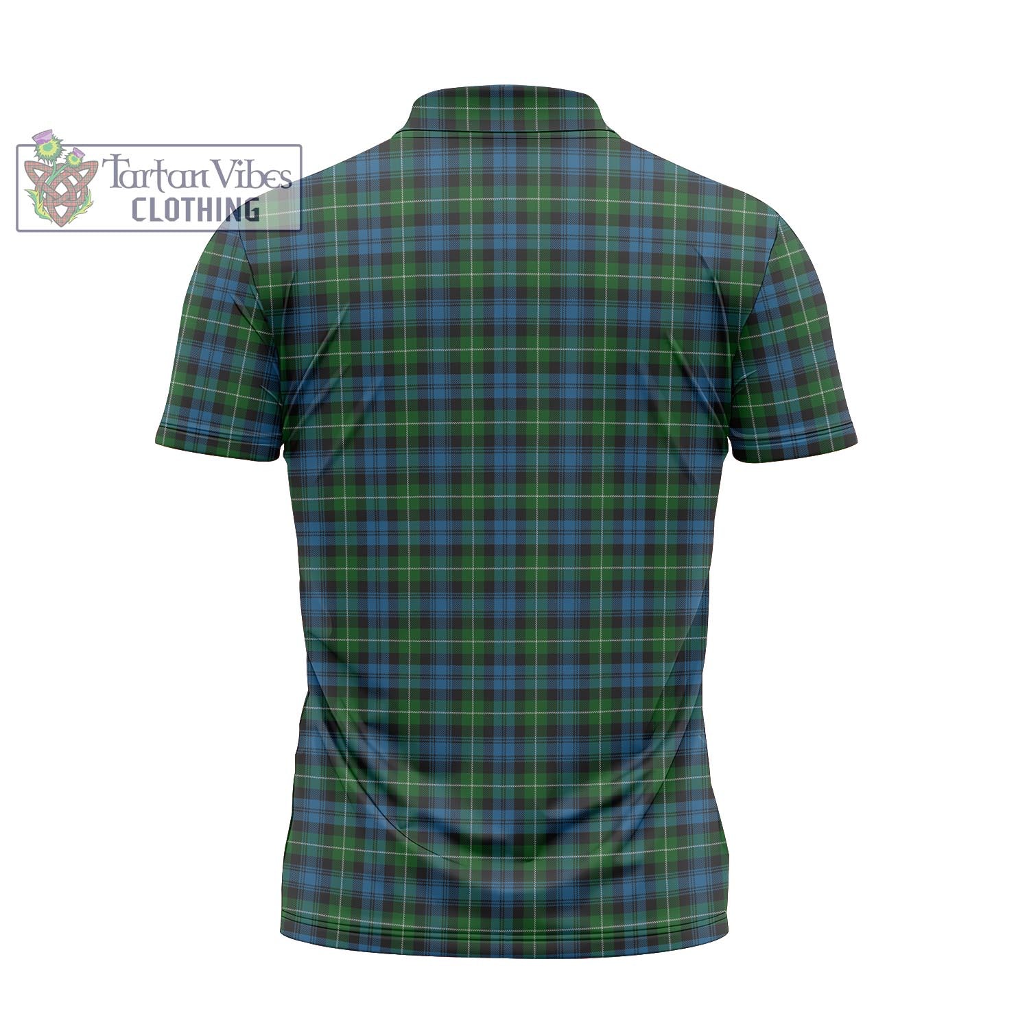 Tartan Vibes Clothing Lamont Tartan Zipper Polo Shirt with Family Crest