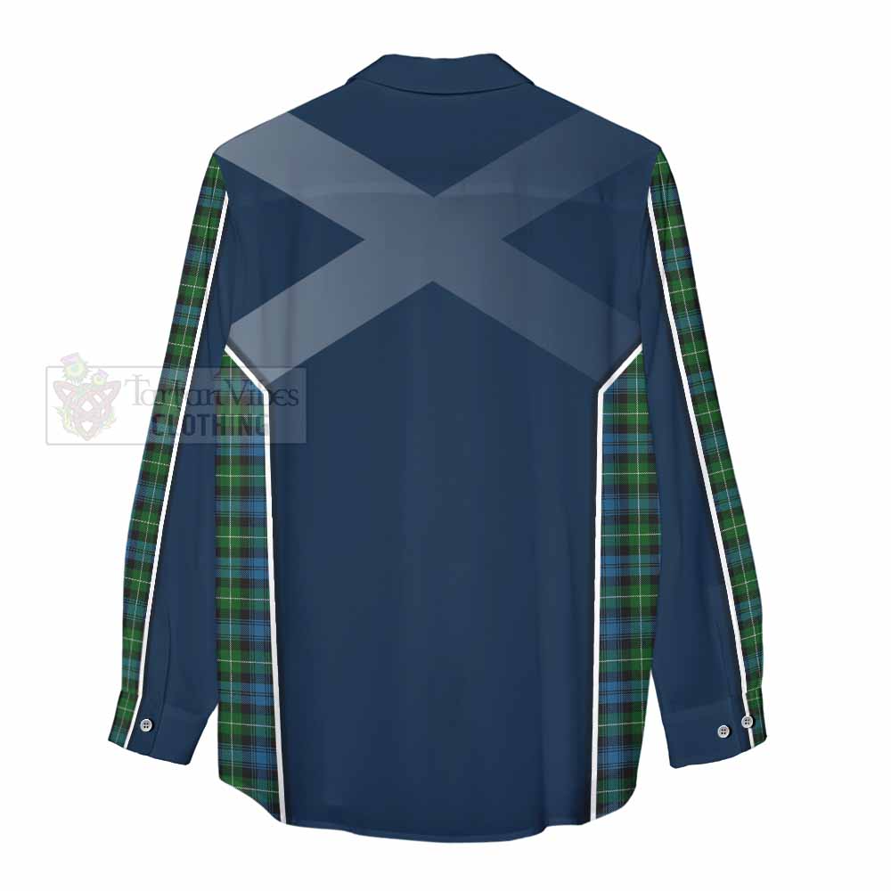 Tartan Vibes Clothing Lamont Tartan Women's Casual Shirt with Family Crest and Lion Rampant Vibes Sport Style