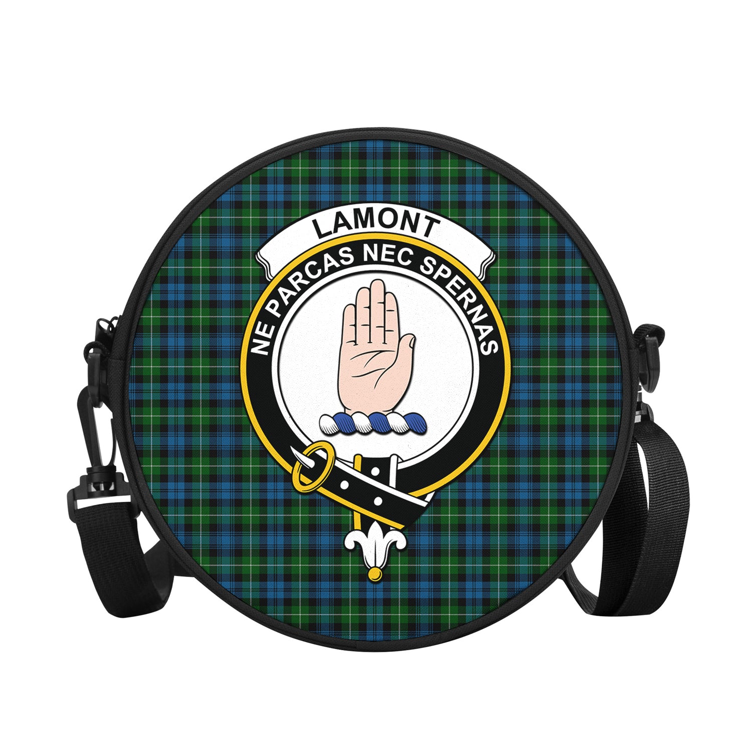 lamont-tartan-round-satchel-bags-with-family-crest