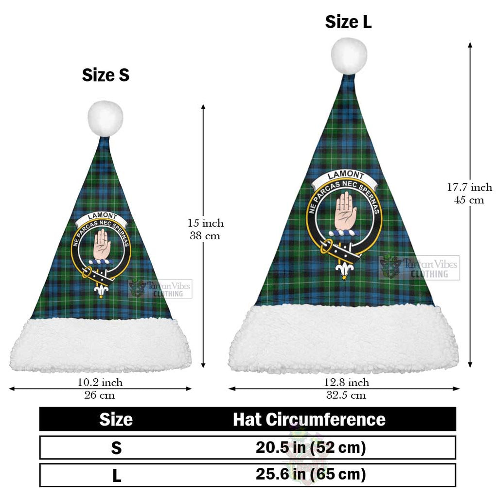 Tartan Vibes Clothing Lamont Tartan Christmas Santa Hats with Family Crest