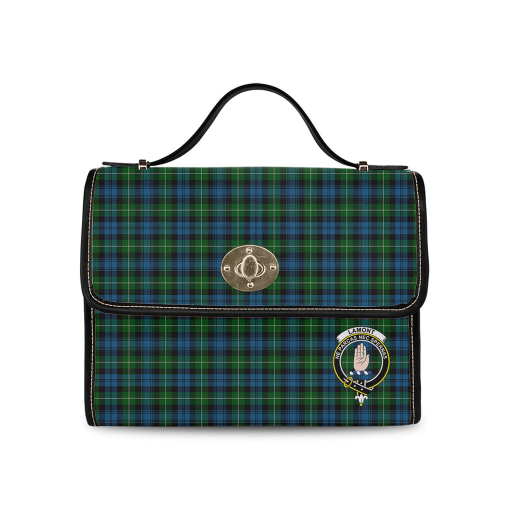 lamont-tartan-leather-strap-waterproof-canvas-bag-with-family-crest