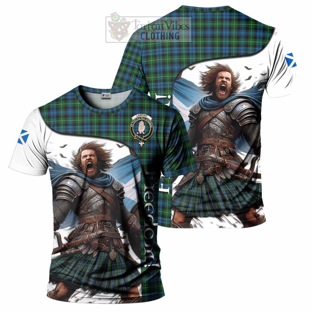 Lamont Crest Tartan T-Shirt Inspired by the Freedom of Scottish Warrior