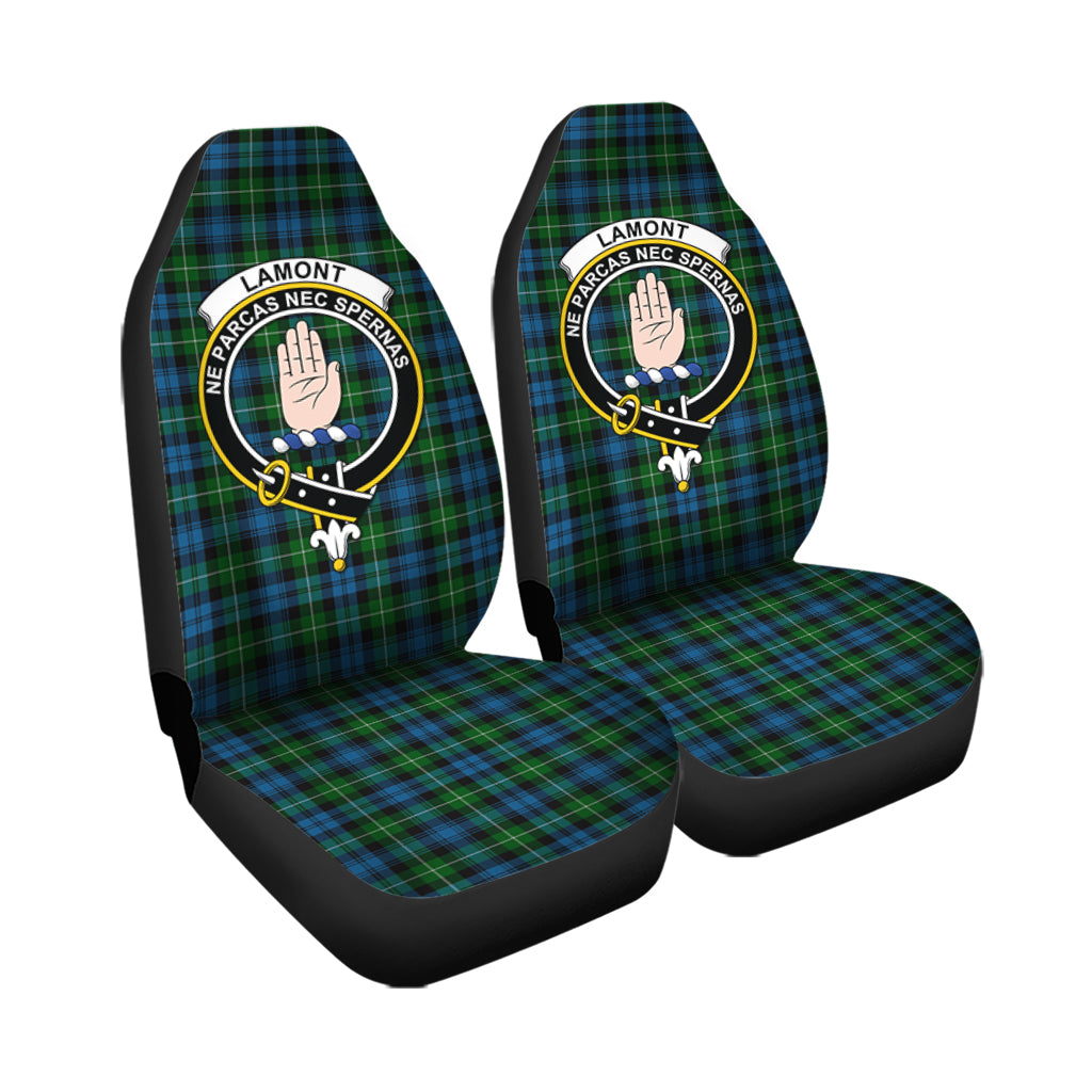 Lamont Tartan Car Seat Cover with Family Crest - Tartanvibesclothing